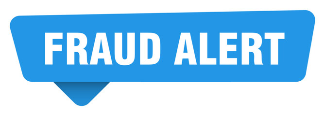 fraud alert sticker. fraud alert blue sign isolated on transpatent background