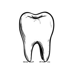 Stylized tooth illustration showcasing dental health and care for strong oral hygiene awareness