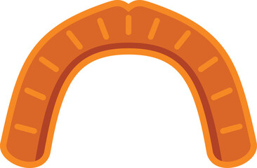 Orange mouth guard protecting teeth for boxing, martial arts, football, basketball, and other contact sports