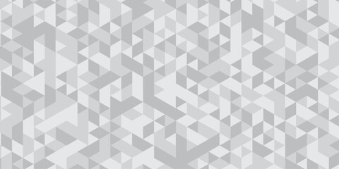 White triangle mosaic Background. Business polygonal texture. Abstract gray polygon Geometric banner background.	