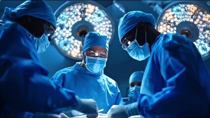Surgeons operating - Powered by Adobe