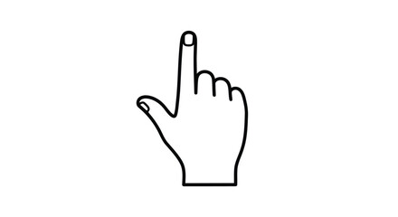 Fototapeta premium Illustration of a hand with index finger pointing upward