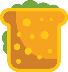 Delicious toast bread with melted cheese and lettuce, perfect for a quick and tasty sandwich