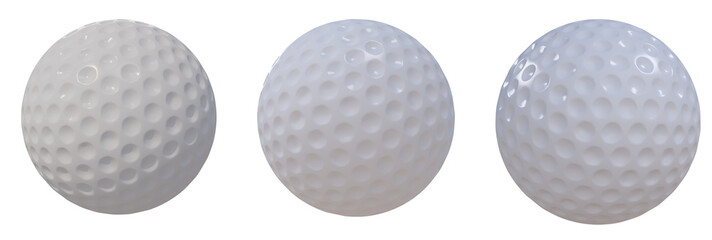 Golf ball isolated transparent background 3d rendering
