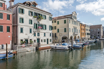 Vena canal north of Cuccagna bridge, Chioggia, Italy