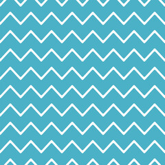White rounded zigzag lines over a light blue background in a seamless pattern. Ideal for clean, fresh, and minimal design themes across print and digital media.