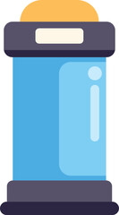 Futuristic capsule holding glowing blue substance, evoking concepts of teleportation, energy storage, or scientific experimentation