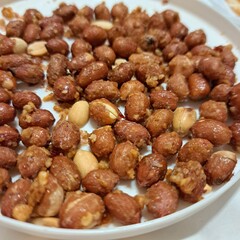 roasted peanuts in a bowl
