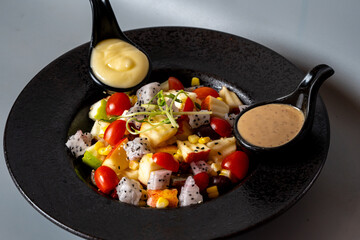 frying pan with vegetables