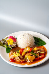 fried rice with chicken