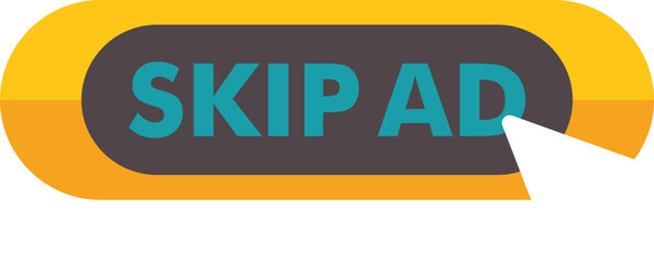 Mouse cursor clicking on a skip ad button, allowing users to bypass online advertising content