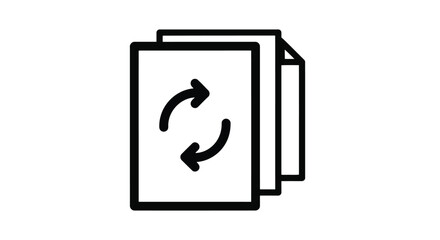 Document exchange icon, data transfer concept