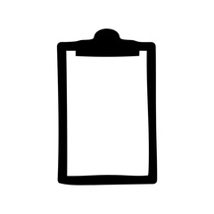 Isolated clipboard on a white background offers space for text and notes