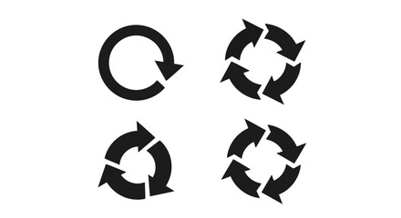 Four circle arrow icons representing rotation