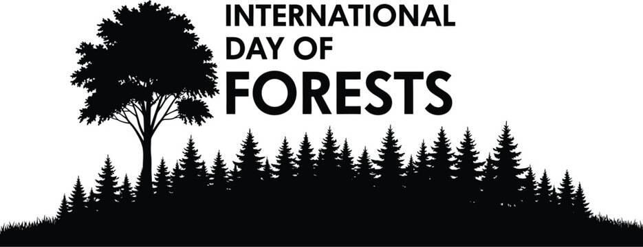 Celebrate International Day of Forests with beautiful tree silhouettes