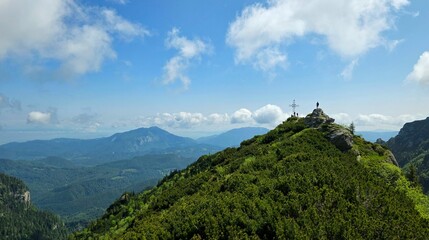 mountain landscape with blue sky