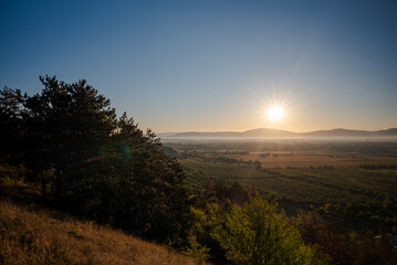 sunrise over the mountains