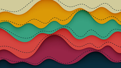Abstract colorful wave vector background design
