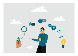 Entrepreneurs solve problems with creative ideas to achieve targets.