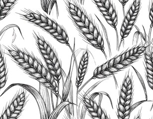 Detailed wheat ear pattern