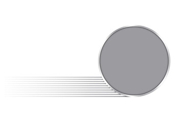 Creative Premium Silver Circular Text Frame with Horizontal Lines Isolated on Transparent Background – Modern Label, Badge, or Banner Design Template, Ideal for Certificates and Awarding