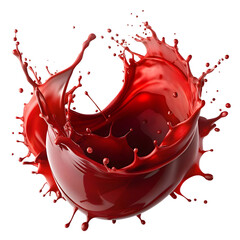 Red Liquid Splash. Dynamic Abstract Background Image