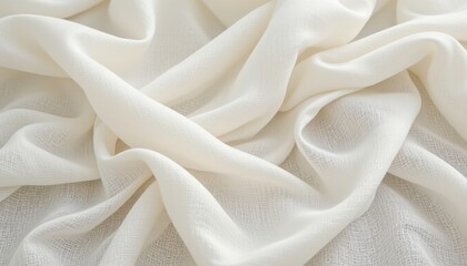 Obraz premium pure white void veiled fading gently into pale ivory edges