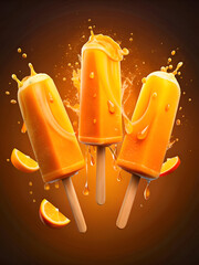 Juicy Orange Popsicles. A Refreshing Summer Treat