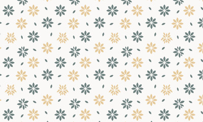 Cheerful Daisy Floral Seamless Pattern for Spring