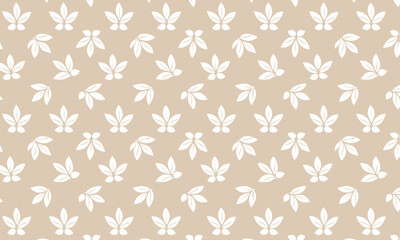 Elegant and Minimalist Seamless Pattern with Fleur-de-Lis Motif