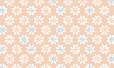 Cute Geometric Pastel Floral Pattern for Nursery