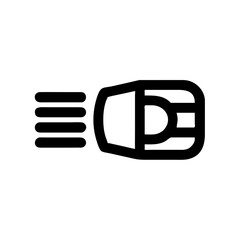 Car headlight beam icon vector