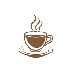 Obraz premium Hot Coffee Cup Icon Illustration