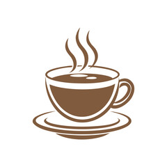 Hot Coffee Cup Icon Illustration