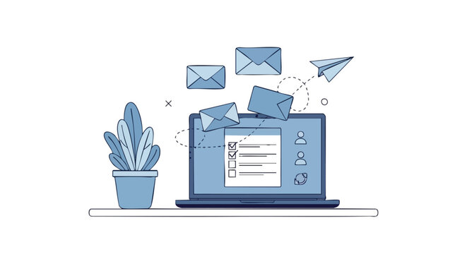 Streamline workflow with digital task lists and email marketing on a modern laptop, perfect for boosting productivity and efficiency in your business