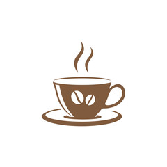 Hot Coffee Cup Icon Illustration