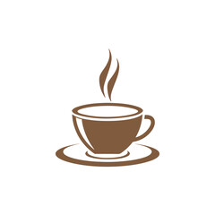 Hot Coffee Cup Icon Illustration