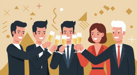 Business Toast Celebration