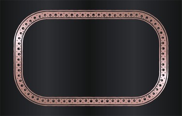 Ornate Copper Frame on Dark Background.