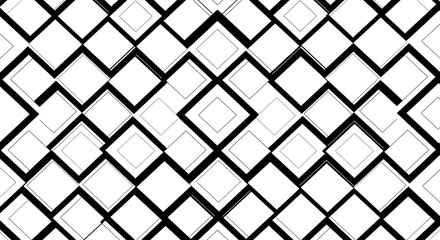 Modern geometric pattern design featuring striking black and white diamonds for dynamic backgrounds and stylish creative projects, very eye-catching