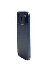 A blue Phone with a black case