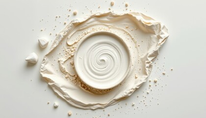 pure white void powdery softened by faint cream undertone