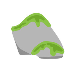 mossy rock illustration