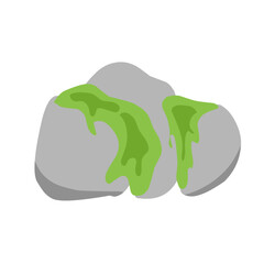 mossy rock illustration