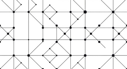Modern geometric pattern with interconnected lines and dots creates a visually striking abstract design, ideal for digital backgrounds and creative projects