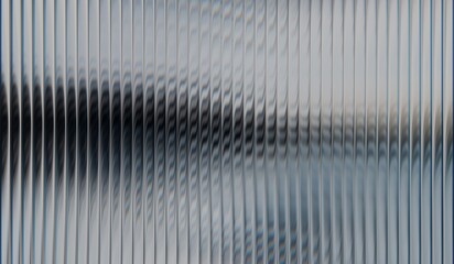 Iridescent glass ripple background with vertical ribbed glass effect, white gradient glass, vibrant fractal gradient with smooth distortion texture