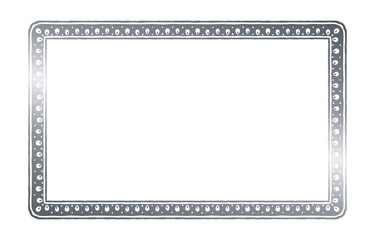 Silver Metallic Frame with Lights for Text or Image.