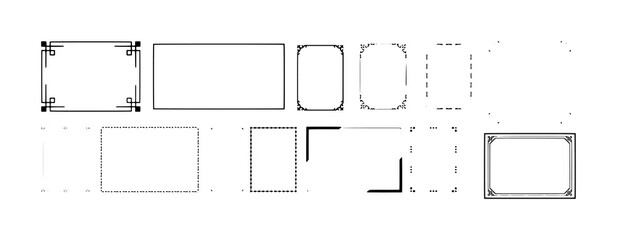 Collection of Decorative Borders and Frames for Design Projects