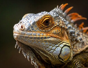 Fototapeta premium Close-up of iguana's head