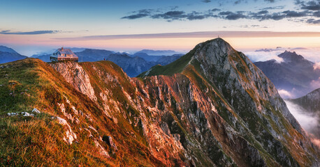 Alpine Mountain Panorama Landscape Dramatic